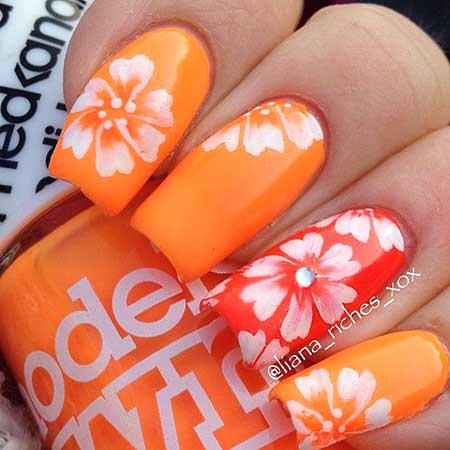 Orange, Polish, Orange Nails, Summer Nails, Nail Polish, Nail Designs 20 