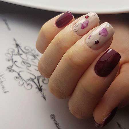 Manicures, Manicure With Flowers 2017, Nails 