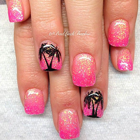 Holiday Nail Art for Summer, Nail Nails Pink Photo