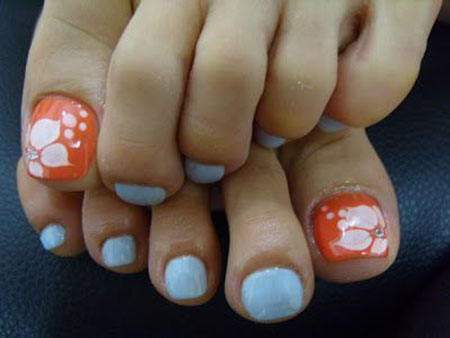 Summer Nail Colors for Toes, Nail Toe Art Image