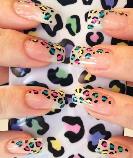 Cheetah Style Nail Colored, Top Love Animal Themed