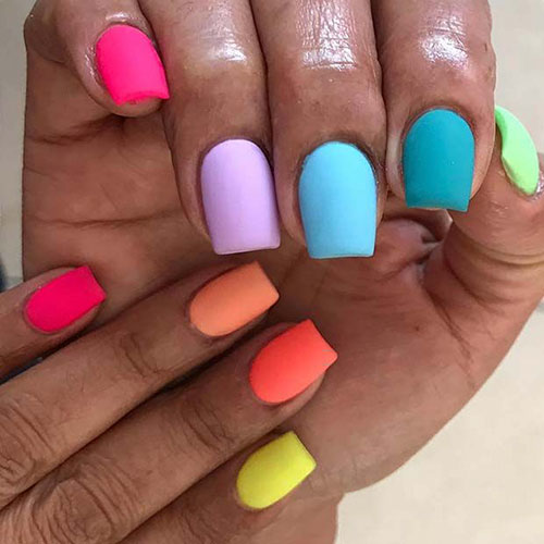 Multi Colored Nails