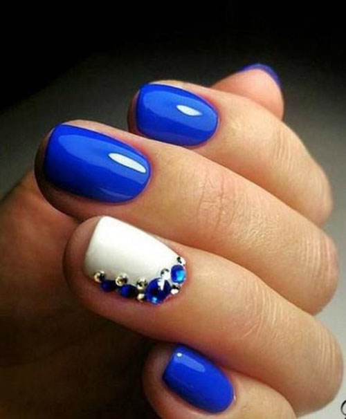 Nails Acrylic Blue