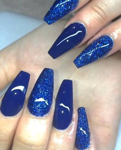 Acrylic Nails Blue