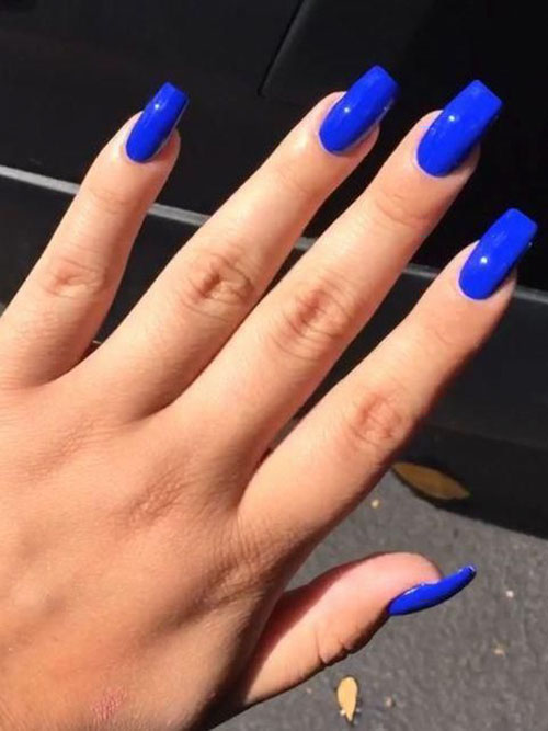 Acrylic Blue Nails